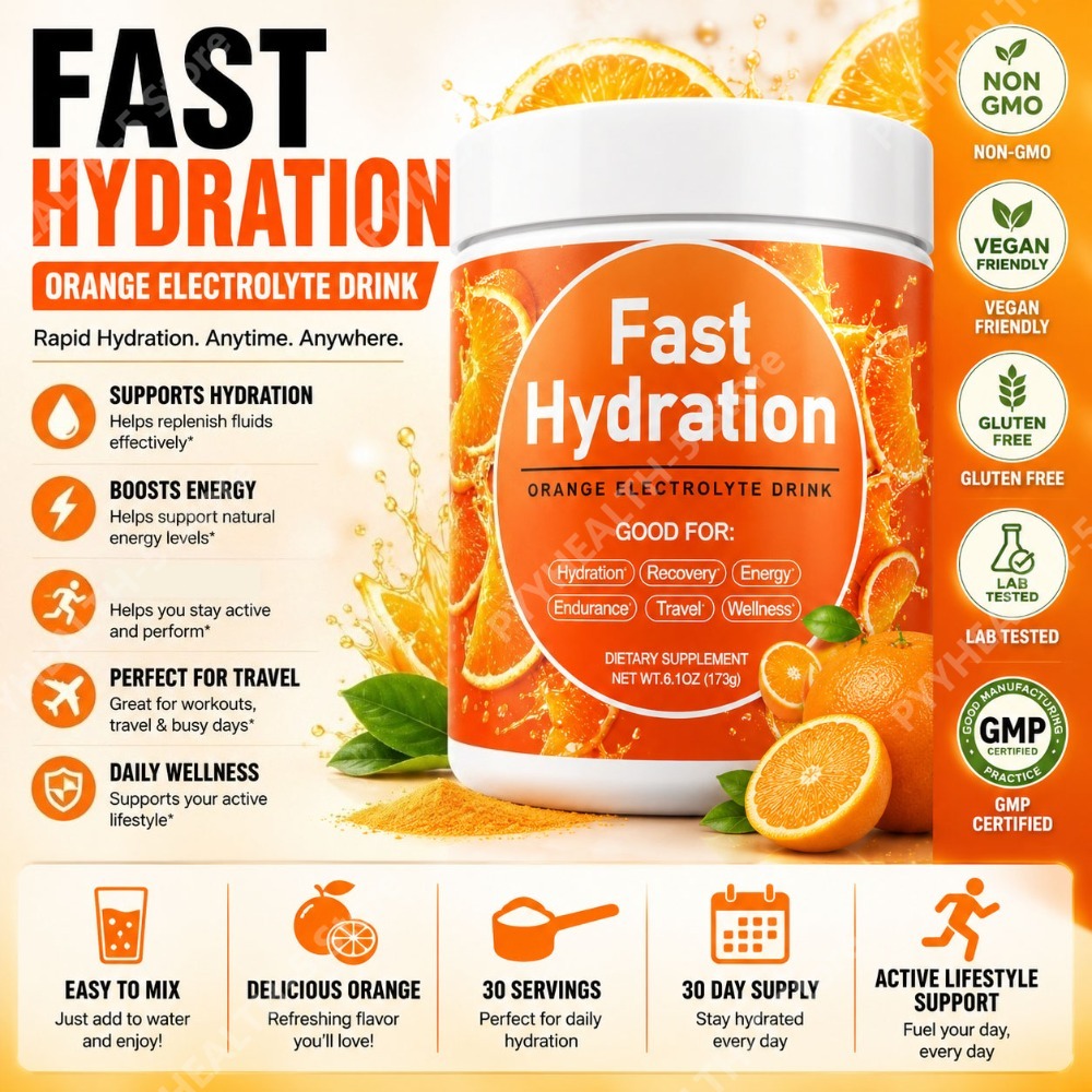 Vitamin C Powder - Watermelon Electrolyte Drink Powder with Sodium