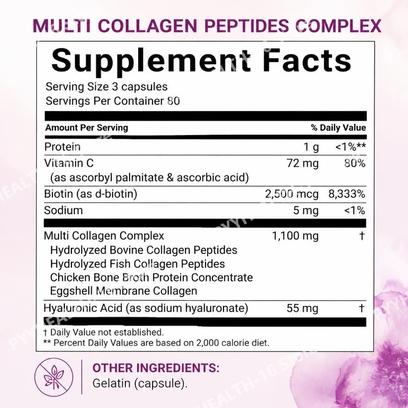 Multi Collagen Peptides Capsul - đánh giá và giá Vitamin C Powder