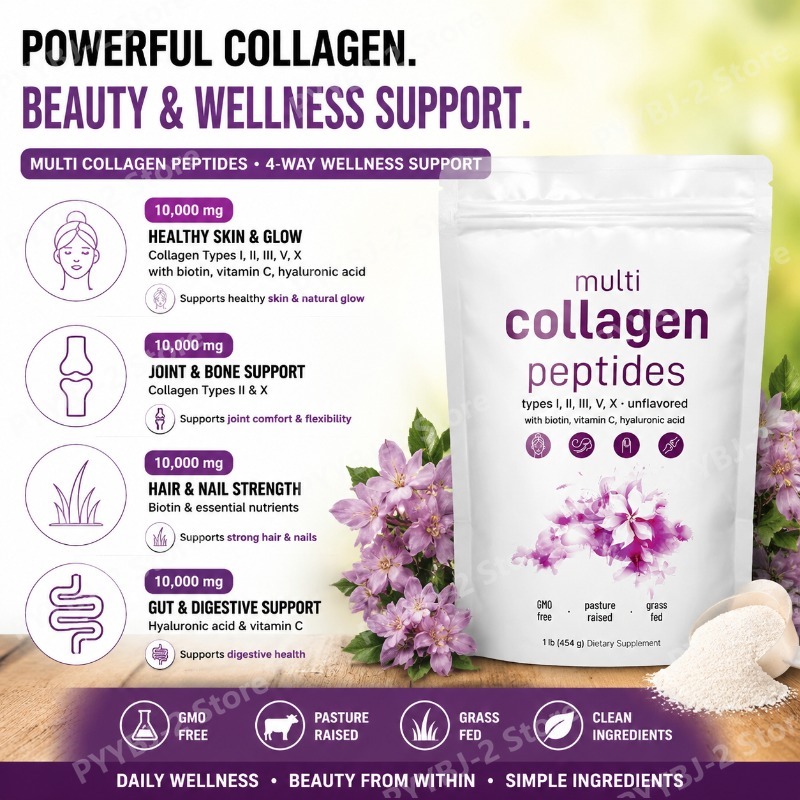 Multi-Collagen Peptides Powder - đánh giá và giá Vitamin C Powder