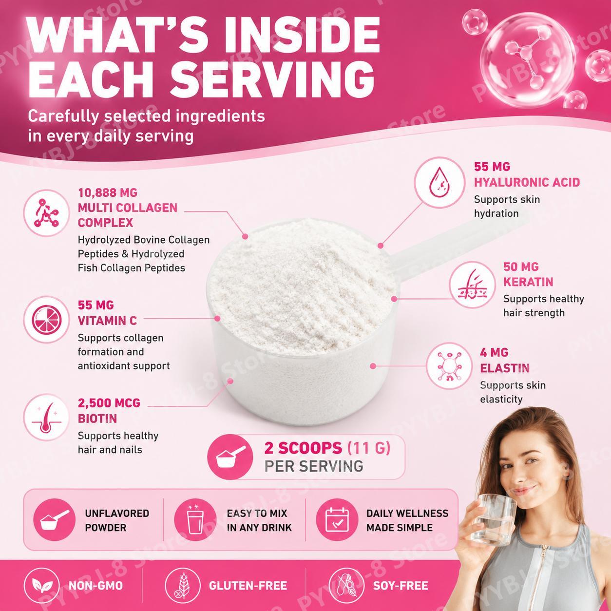 SoloTree Multi Collagen Peptid - đánh giá và giá Vitamin C Powder