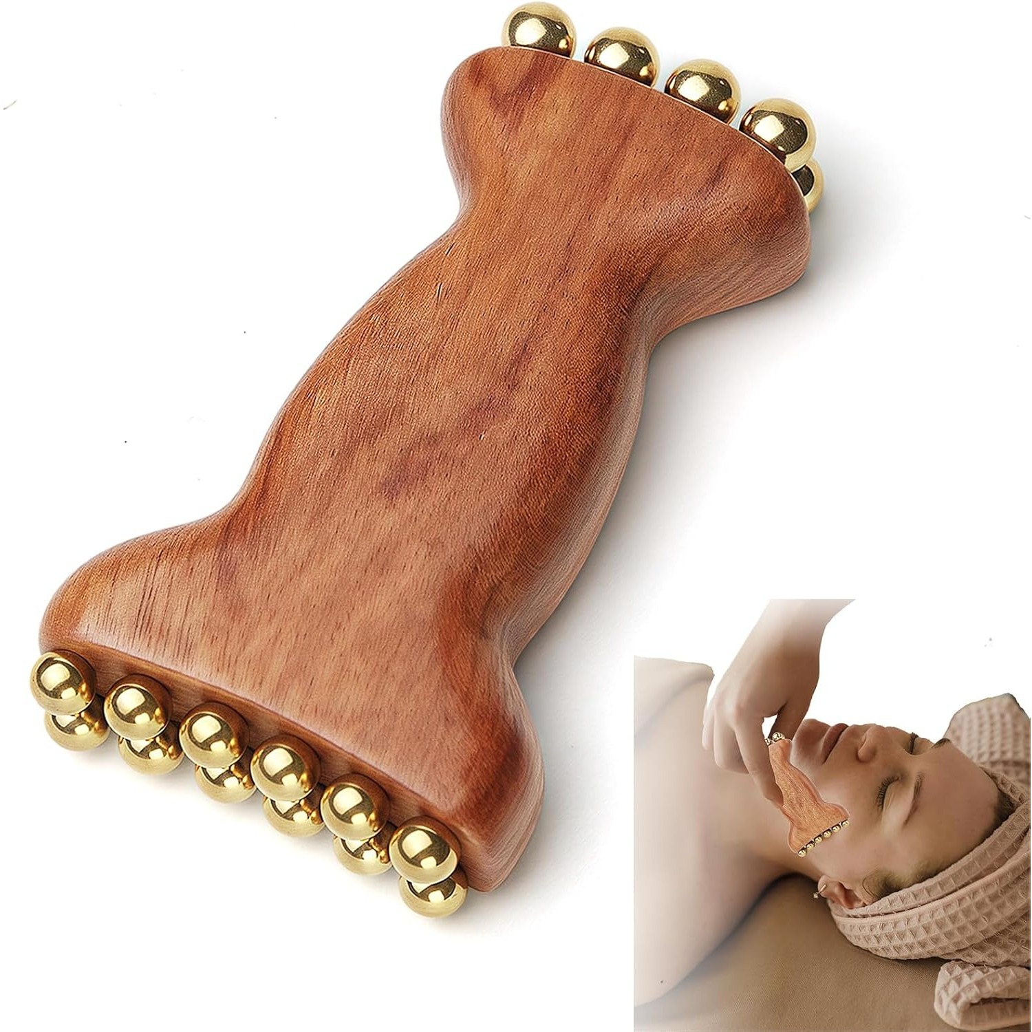 Brass Facial Contour Roller So - đánh giá và giá Skincare Glowing