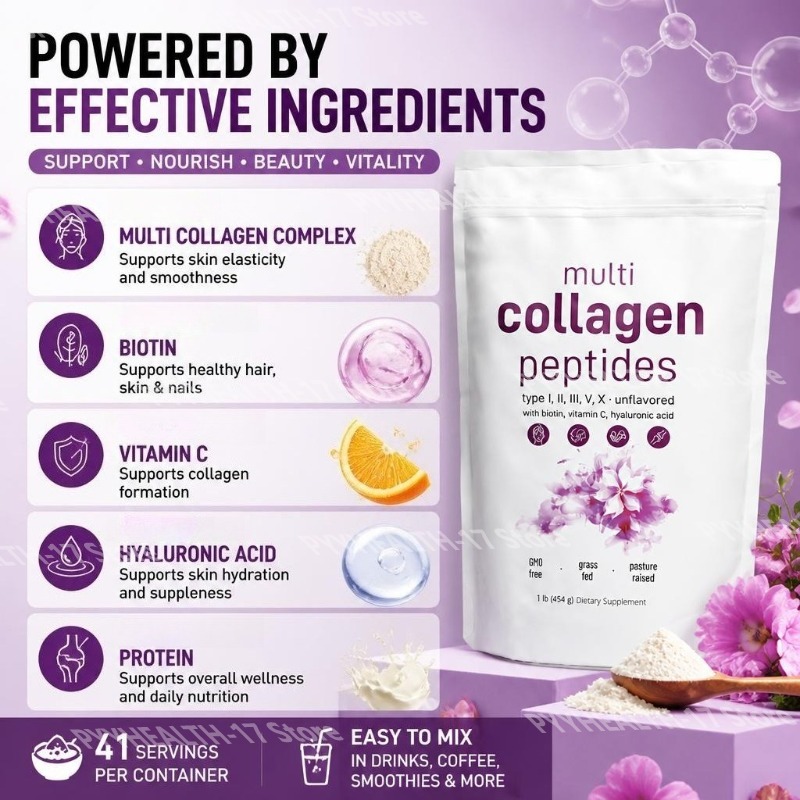 Multi Collagen Peptides Powder - đánh giá và giá Vitamin C Powder